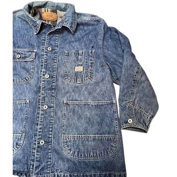 Vintage 90s Levi’s Blanket Lined Denim Chore Jacket SZ large - Picture 8 of 8